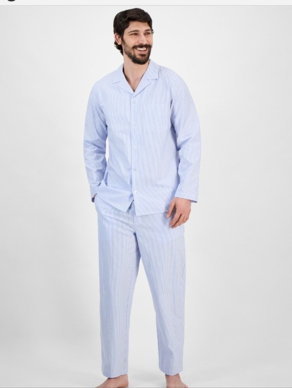 Club Room Men's Pajama Set, Two Piece, Button Up Shirt. NWT